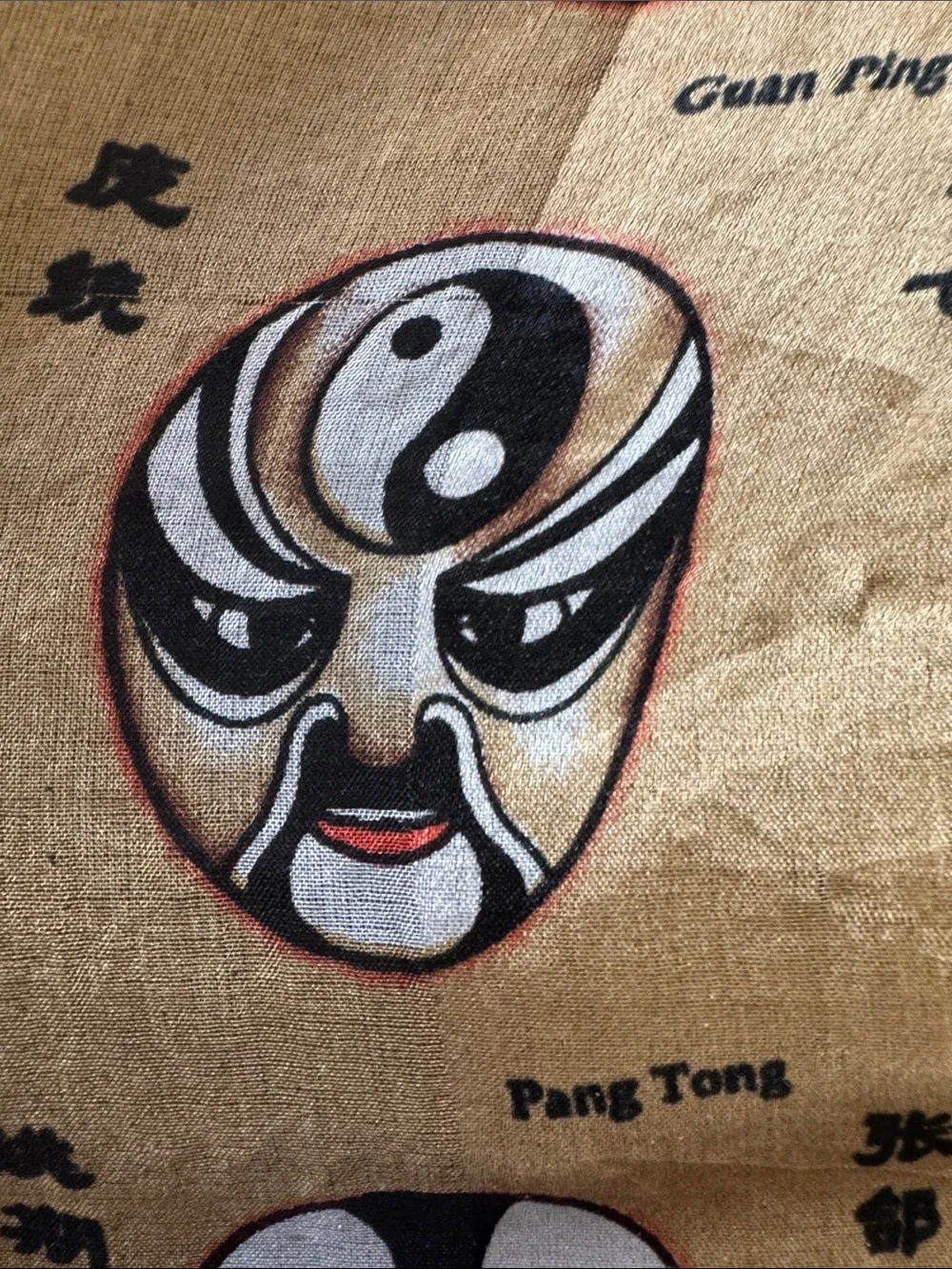 Vintage Beijing Opera Facial Makeup Scarf